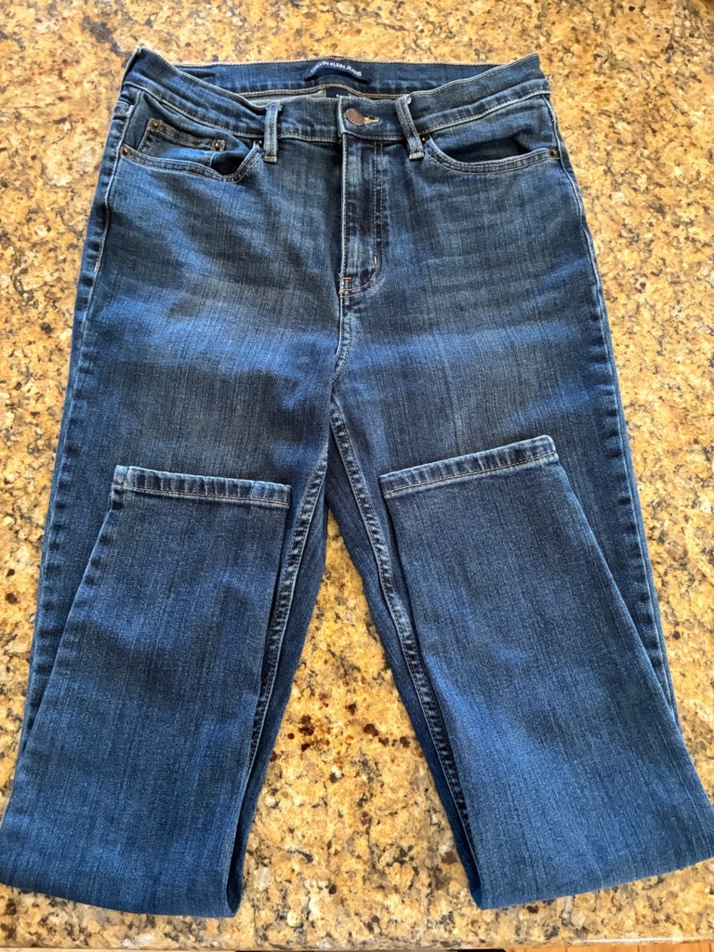 Calvin Klein Skinny High Rise Women’s Blue Straight-Leg Jeans